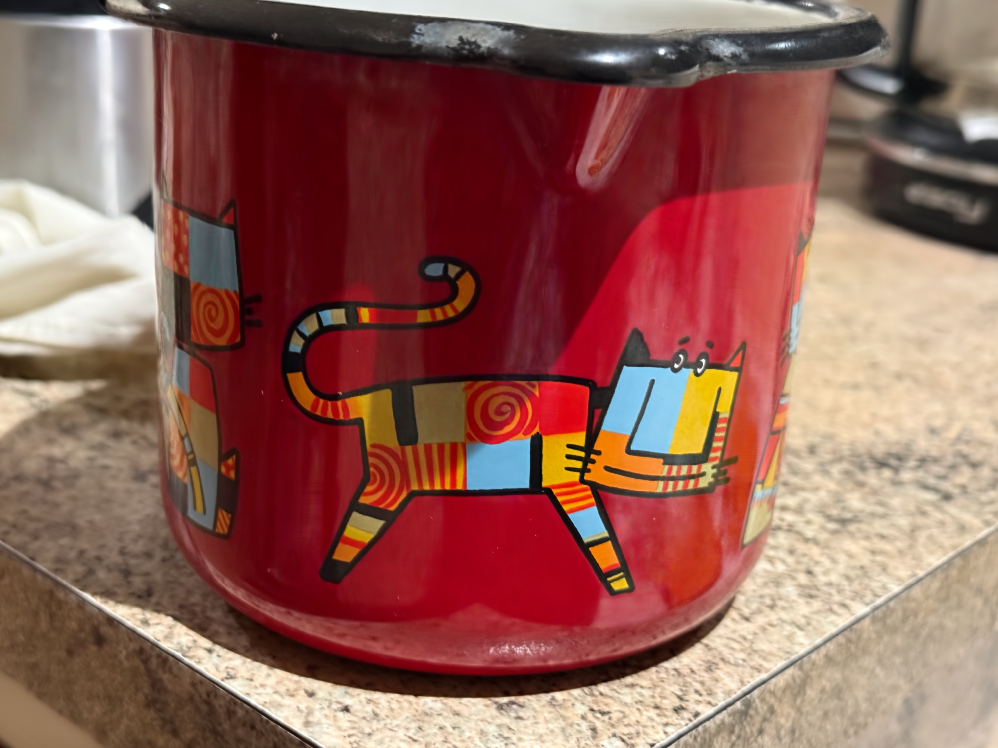 Rendered preview of the red cat pot